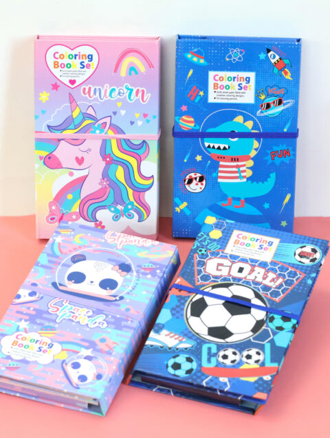 Coloring Book for Kids with 30 Drawing Sheet, 8 Pencil Color,10 Scratch Sheet Art and Craft Drawing Color Book Set for 3+ Years Kids, Party Favor Return Gift for Kids WITH ASSORTED DESIGN