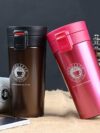 Thermos Flask with Lid Insulated Travel Tea and Coffee Mug Portable Thermal Cup Stainless Steel Vacuum Insulated Tumbler Cup for Hot & Cold Drinks - 380 ML WITH ASSORTED COLOUR