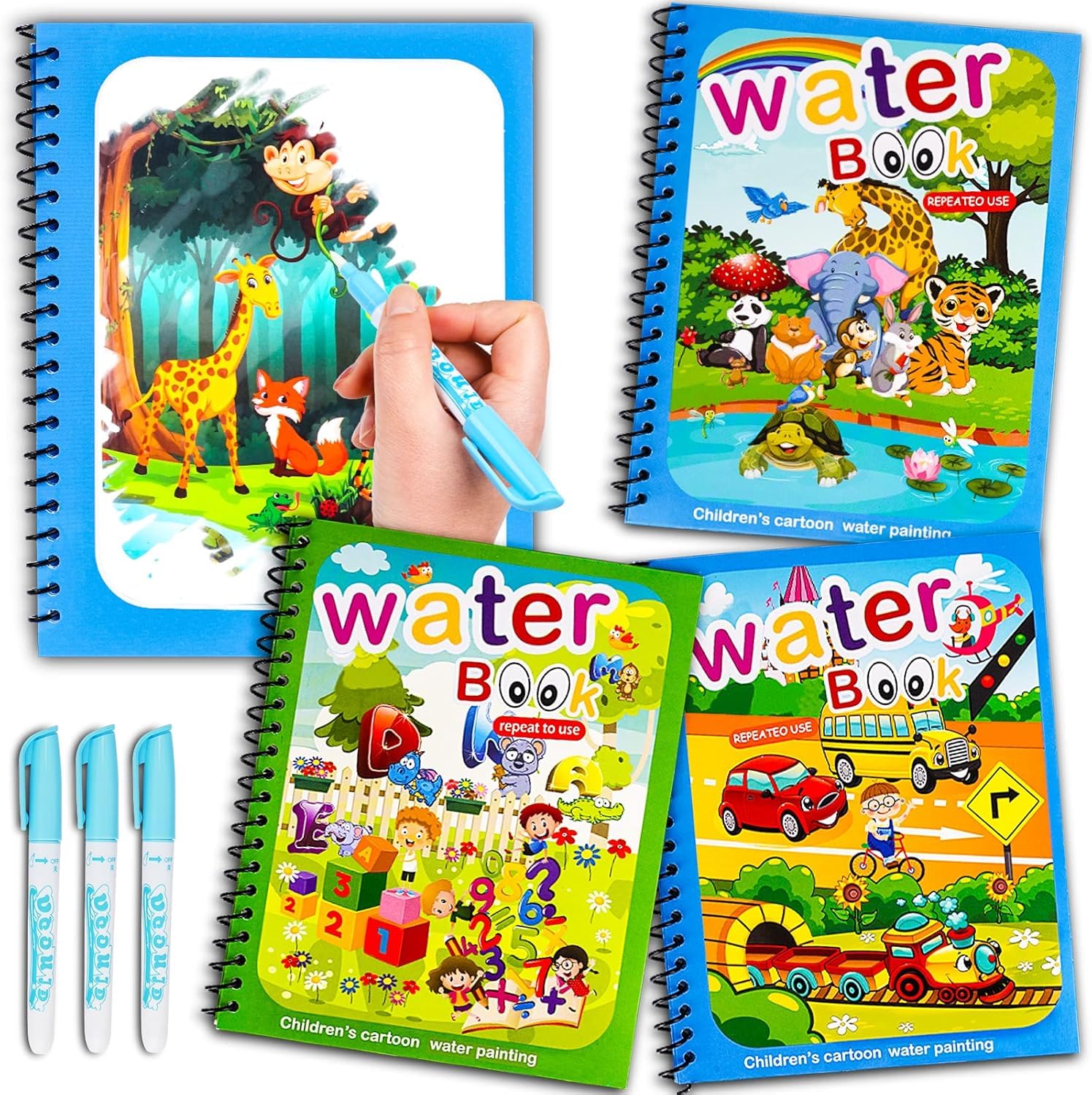 Reusable Magic Book for Kids 2-5 Years - Drawing Coloring Books - Magic Pen