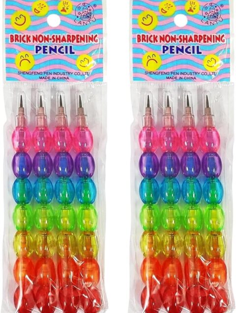 Moti Pearl Stacking Non Sharpening Pencil, Beautiful Design, Long Lasting, Kids, Birthday, Return Gift